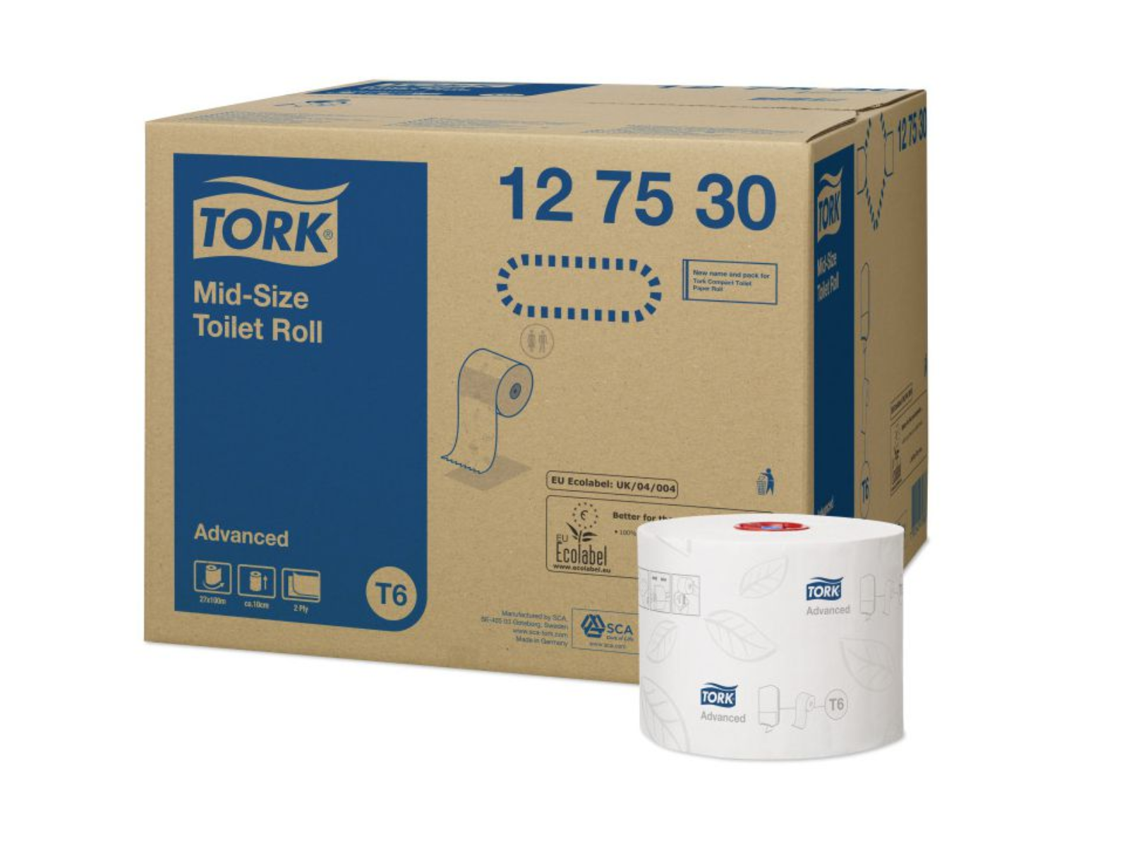Papier toaletowy Tork 127530 Advanced T6 Mid-Size 27 rolek